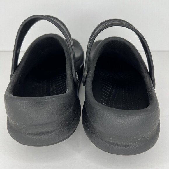 Crocs At Work Solid Black Classic Bistro Clogs Mens Size 9 Women’s Size 11 - Picture 4 of 9